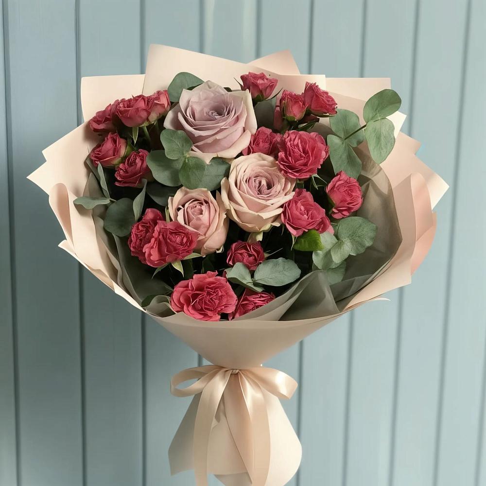 Букет цветов из: Гвоздики и Розы в Новосельцево