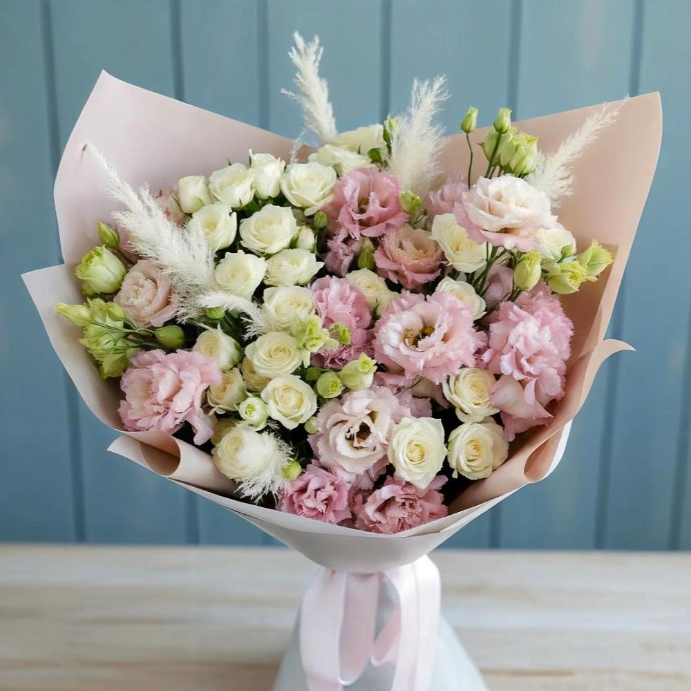 Букет цветов из: Альстромерии и Розы в Новосельцево