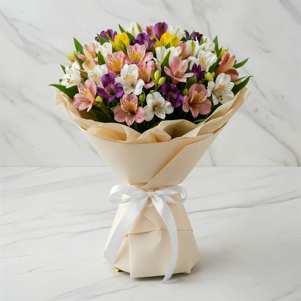 Букет цветов из: Альстромерии в Новосельцево