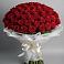 Букет 101 Красная роза Блэк Мэджик в Новосельцево