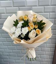 Букет цветов из:  Розы и Хризантемы в Новосельцево
