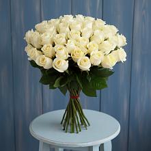 Букет 51 Белая роза Эдлесс Лав в Новосельцево