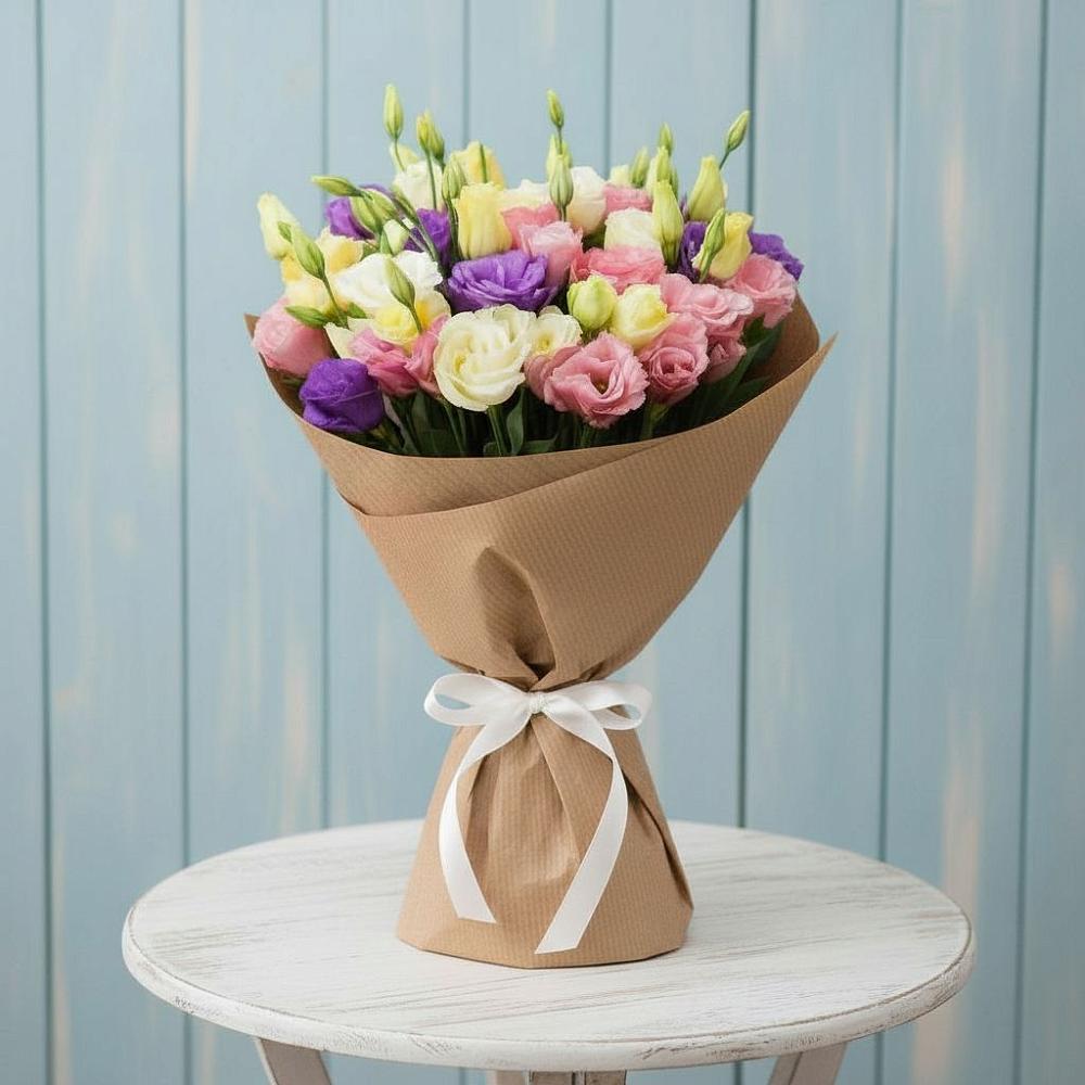 Букет цветов из: Лизиантусы в Новосельцево