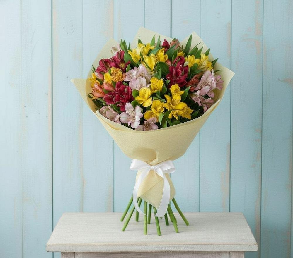 Букет цветов из: Альстромерии в Новосельцево