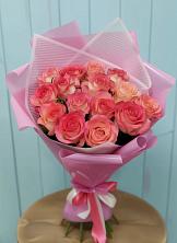 Букет 15 Розовых роз Равель в Новосельцево