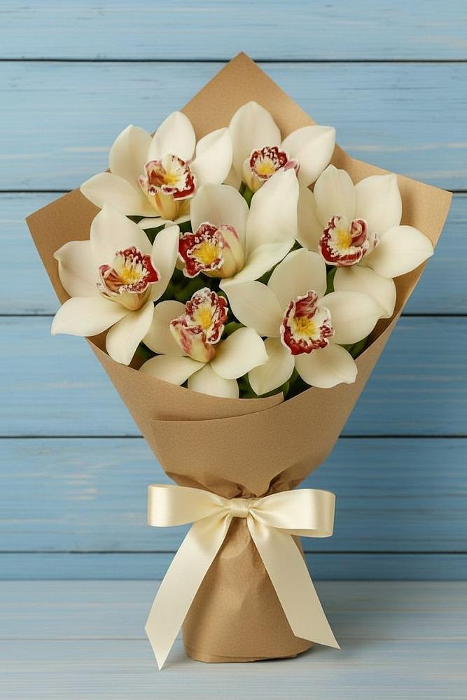 Букет цветов из: Орхидеи и Розы в Новосельцево