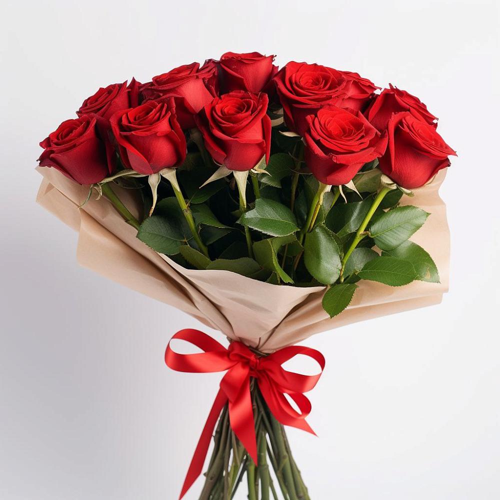 Букет 11 Красных роз Эдлесс Лав в Новосельцево