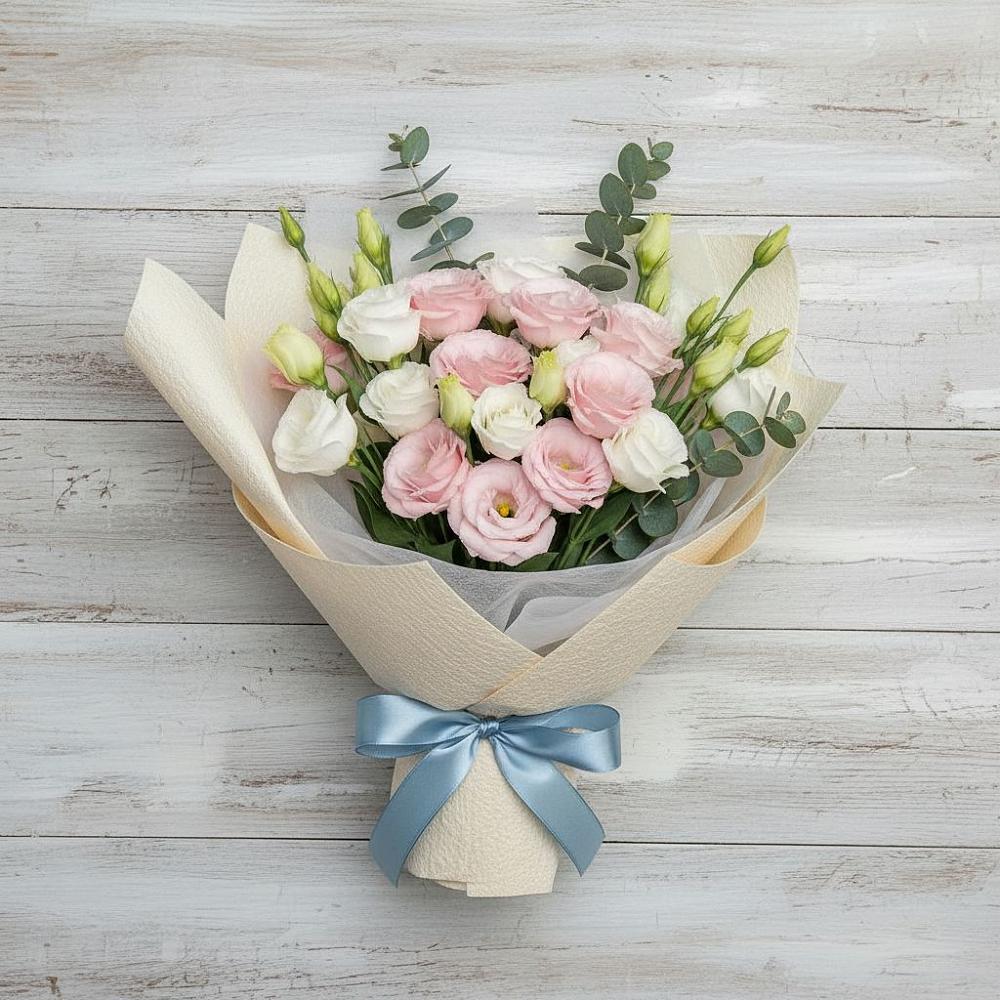 Букет цветов из: Лизиантусы в Новосельцево